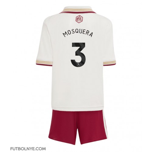 Camiseta Arsenal Cristhian Mosquera #3 Tercera Equipación para niños 2025-26 manga corta (+ pantalones cortos)